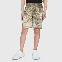 Шорты детские Властелин колец карта, цвет: 3D-принт — фото 2