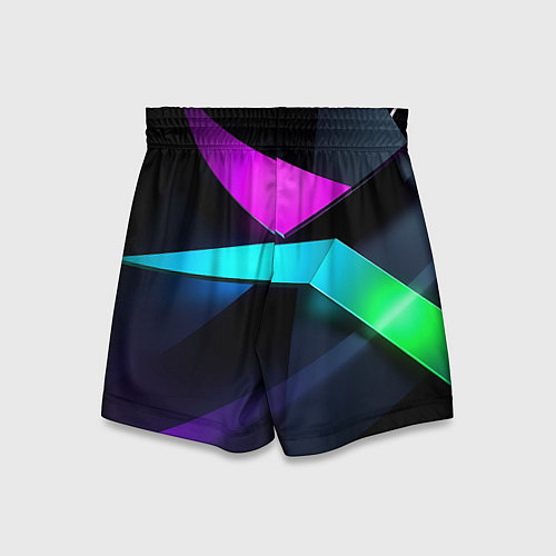 Детские шорты Neon colored geometric / 3D-принт – фото 2