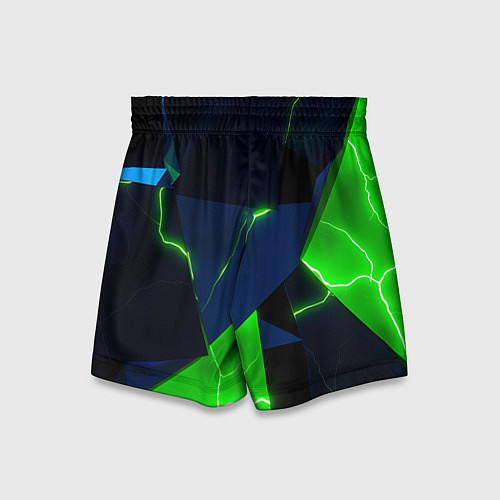 Детские шорты Neon tile green / 3D-принт – фото 2