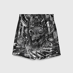 Шорты детские Cyber urban skull - ai art fantasy, цвет: 3D-принт