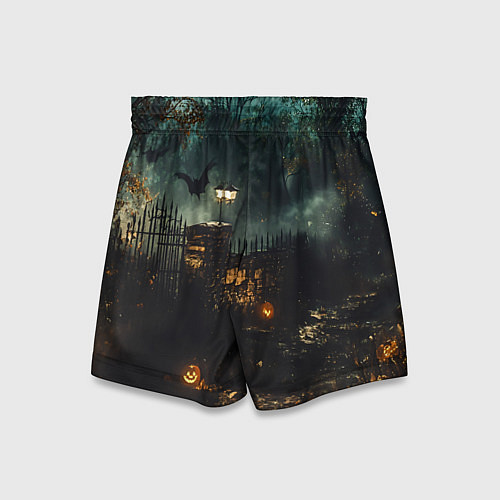 Детские шорты Ночь тыкв и теней / 3D-принт – фото 2