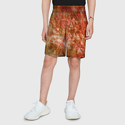 Шорты детские Абстракция - bright red, цвет: 3D-принт — фото 2