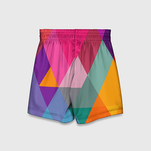 Детские шорты Разноцветные полигоны / 3D-принт – фото 2