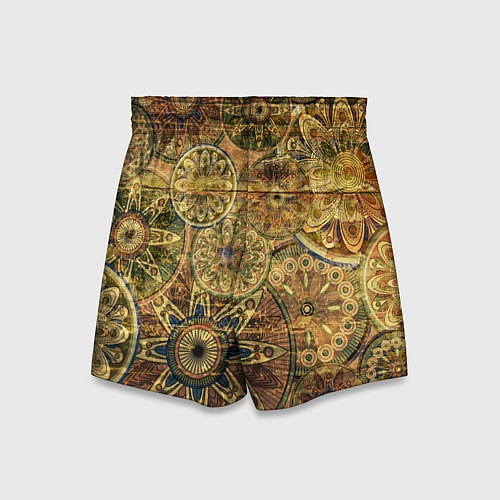 Детские шорты Этнический орнамент на досках / 3D-принт – фото 2