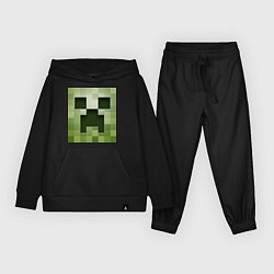 Костюм хлопковый детский Мinecraft creeper, цвет: черный