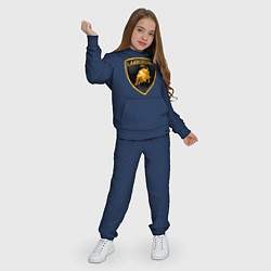 Костюм хлопковый детский Lamborghini logo, цвет: тёмно-синий — фото 2