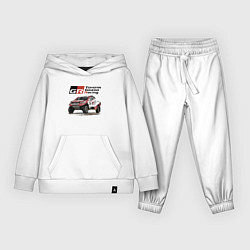 Костюм хлопковый детский Toyota Gazoo Racing Team, Finland Motorsport, цвет: белый