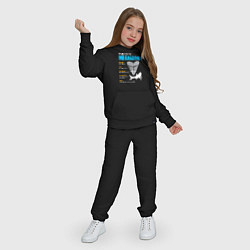 Костюм хлопковый детский Забавные факты о мегалодонах, цвет: черный — фото 2