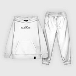 Костюм хлопковый детский Devil wears prada logo, цвет: белый
