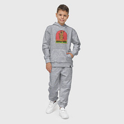 Костюм хлопковый детский Always naughty never nice, цвет: меланж — фото 2