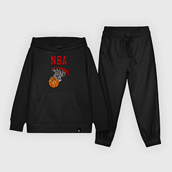 Костюм хлопковый детский Basketball - NBA logo, цвет: черный