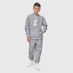 Костюм хлопковый детский Милая зайка, цвет: меланж — фото 2