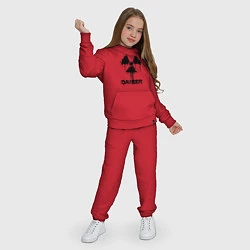 Костюм хлопковый детский Danger radiation symbol, цвет: красный — фото 2