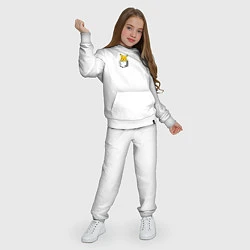 Костюм хлопковый детский Пикачу в кармане арт, цвет: белый — фото 2