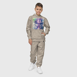 Костюм хлопковый детский Пиксель мод, цвет: миндальный — фото 2
