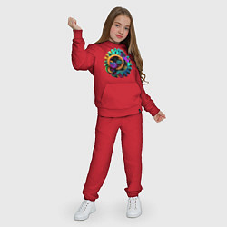 Костюм хлопковый детский Цветные шестерёнки, цвет: красный — фото 2