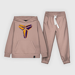 Костюм хлопковый детский Kobe logo, цвет: пыльно-розовый