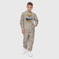 Костюм хлопковый детский Ретро пикап Chevrolet Thriftmaster, цвет: миндальный — фото 2