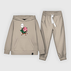 Костюм хлопковый детский Peanut breathing, цвет: миндальный