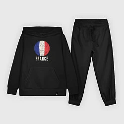 Костюм хлопковый детский Футбол Франции, цвет: черный