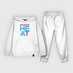 Костюм хлопковый детский Miami Heat style, цвет: белый