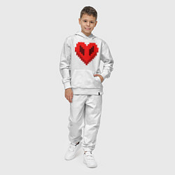 Костюм хлопковый детский Сердце Майнкрафта, цвет: белый — фото 2