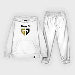 Костюм хлопковый детский Gen G Esports лого, цвет: белый