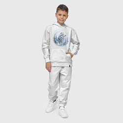 Костюм хлопковый детский Волк в ночном лесу, цвет: белый — фото 2