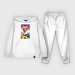 Костюм хлопковый детский Fox - pop art - fashionista, цвет: белый