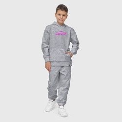 Костюм хлопковый детский I am kenough barbie, цвет: меланж — фото 2