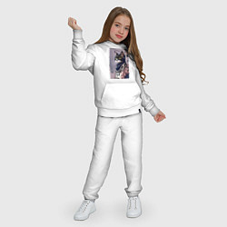 Костюм хлопковый детский Котяра городской модник - нейросеть, цвет: белый — фото 2