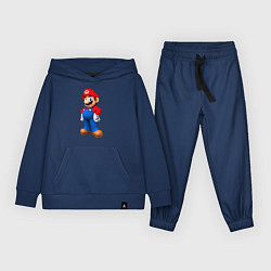 Костюм хлопковый детский Марио стоит, цвет: тёмно-синий