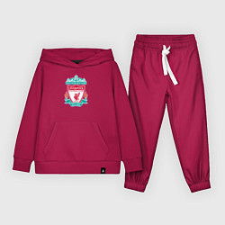 Костюм хлопковый детский Liverpool fc sport collection, цвет: маджента
