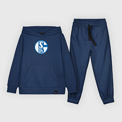 Костюм хлопковый детский Schalke 04 fc club, цвет: тёмно-синий