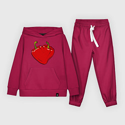Детский костюм Сердце из красных перцев как символ любви к еде