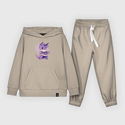 Детский костюм Фиолетовый дракон в свитере