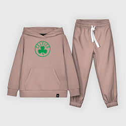 Костюм хлопковый детский Boston Celtics clover, цвет: пыльно-розовый