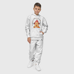 Костюм хлопковый детский Капибара: я збагоен словно птица, цвет: белый — фото 2