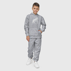 Костюм хлопковый детский Конг сбоку, цвет: меланж — фото 2