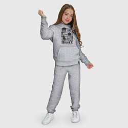 Костюм хлопковый детский Есть спать коньки, цвет: меланж — фото 2