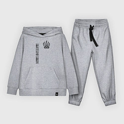 Костюм хлопковый детский Символика печать велеса - помни свои корни, цвет: меланж