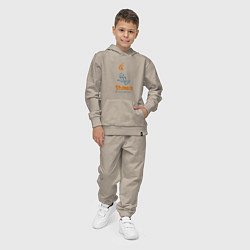 Костюм хлопковый детский Shawa eating environment, цвет: миндальный — фото 2