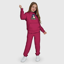 Костюм хлопковый детский Бруня и мячик, цвет: маджента — фото 2