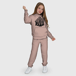 Костюм хлопковый детский The chessboard, цвет: пыльно-розовый — фото 2