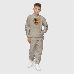 Костюм хлопковый детский Гипносмайл emoji, цвет: миндальный — фото 2