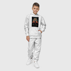 Костюм хлопковый детский Боевой тигр Муай Тай, цвет: белый — фото 2