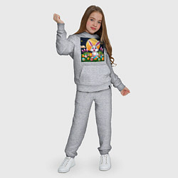 Костюм хлопковый детский Ушастик и луна, цвет: меланж — фото 2