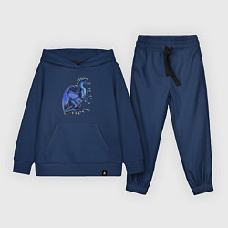 Костюм хлопковый детский Azure dragon, цвет: тёмно-синий