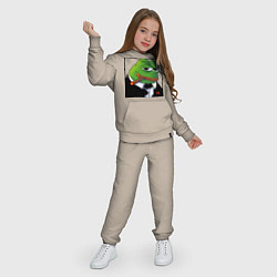 Костюм хлопковый детский Пепе буржуй в смокинге, цвет: миндальный — фото 2