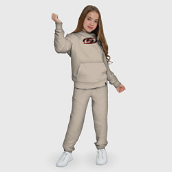 Костюм хлопковый детский Logo Ateez, цвет: миндальный — фото 2